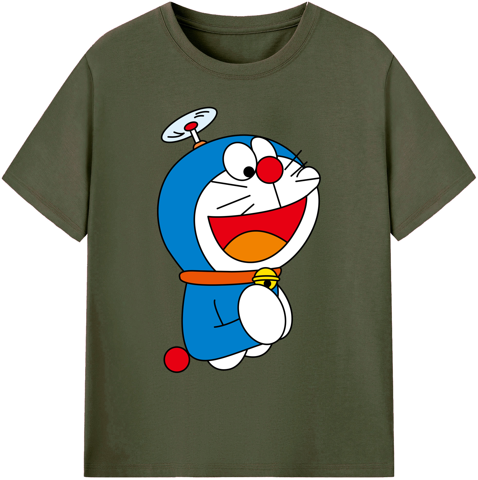 （画像用） ドラえもん Doraemon 綿100％ メンズ半袖Tシャツ｜肌触りやわらか＆通気性